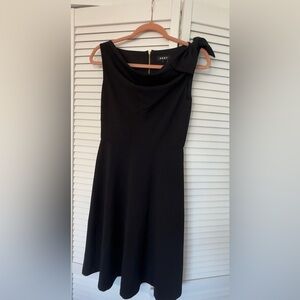 DKNY Black One Shoulder Sheath Dress Cocktail